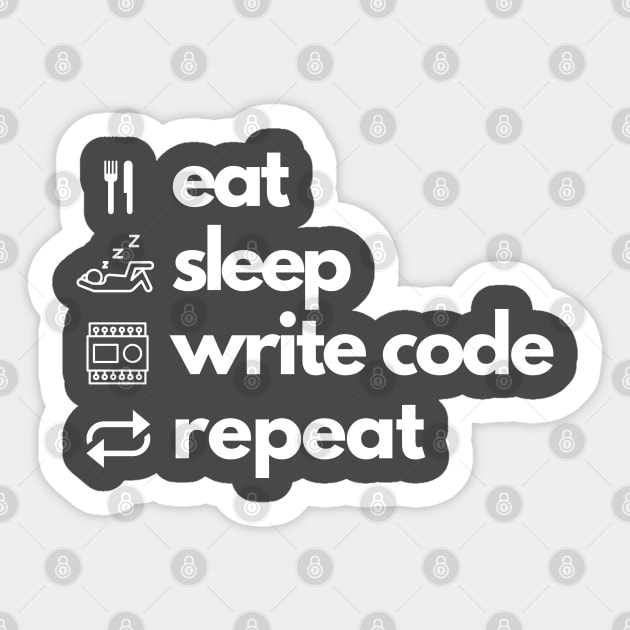 eat sleep repeat funny engineer Sticker by Antomatix Engineering Wear